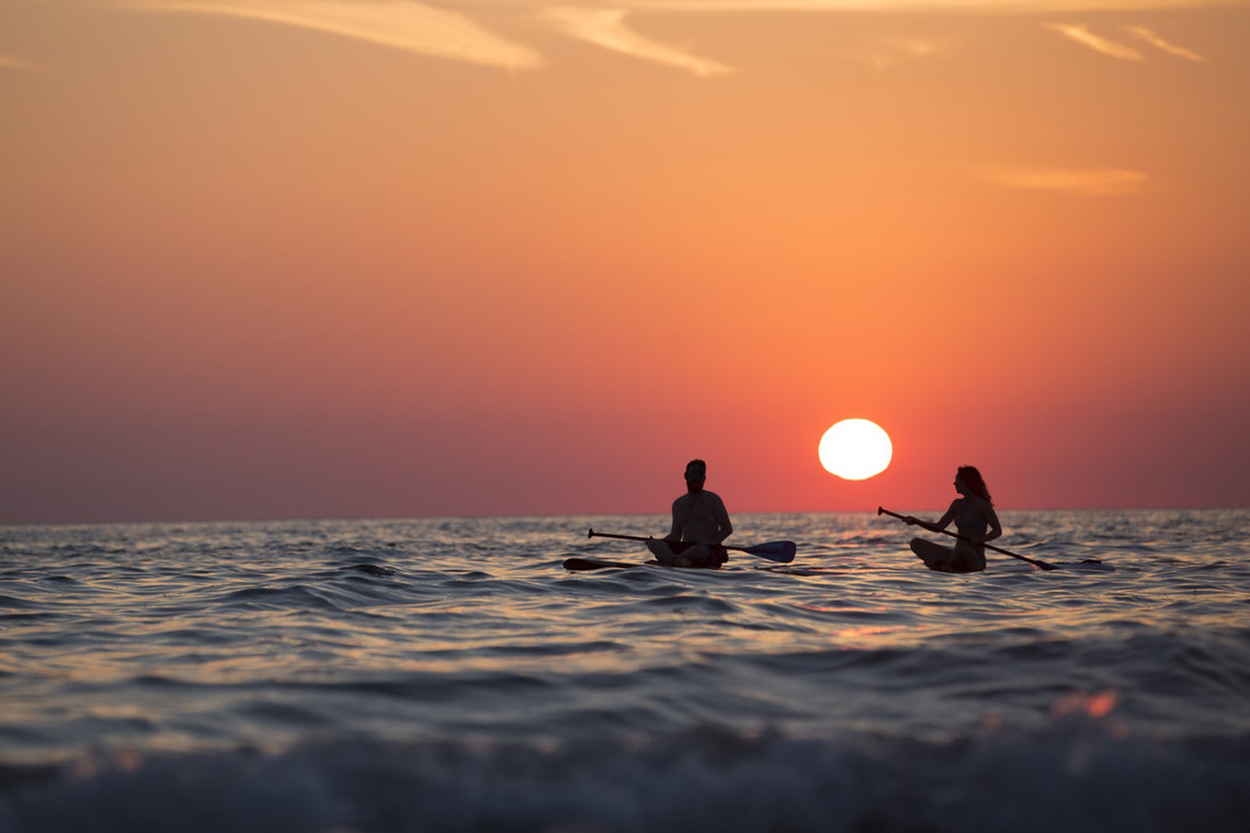 SUP ocean sunset